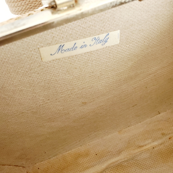 Woven Italian Pattern Crossbody Bag in Tan - Picture 10 of 12